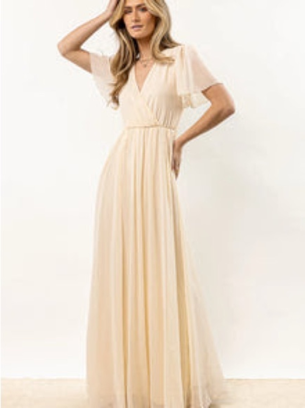 Bohme Cream Maxi Wrap Dress 2x